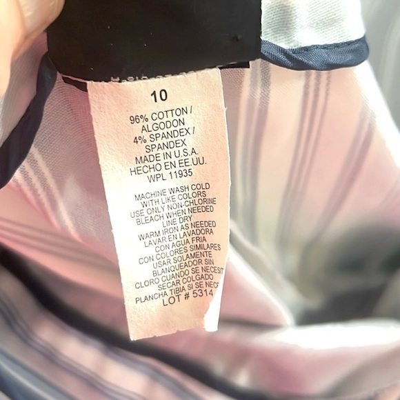 Mixit Stretch,Adorable & Slimming Vertical-Striped Cuffed & Cropped Pant,Size 10 - Picture 9 of 12